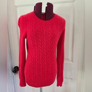 Antonio Melani Cashmere Red Cable Knit Sweater